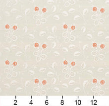 Load image into Gallery viewer, Essentials Botanical Upholstery Drapery Fabric White / Coral Vine