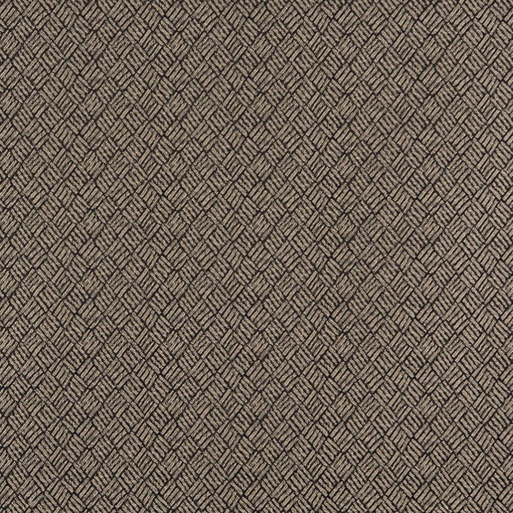 Essentials Heavy Duty Mid Century Modern Scotchgard Upholstery Fabric Brown Abstract / Bamboo