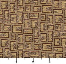 Load image into Gallery viewer, Essentials Mid Century Modern Geometric Brown Gold Upholstery Fabric / Antique