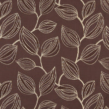 Load image into Gallery viewer, Essentials Cityscapes Brown Beige Botanical Leaf Pattern Upholstery Fabric