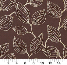 Load image into Gallery viewer, Essentials Cityscapes Brown Beige Botanical Leaf Pattern Upholstery Fabric