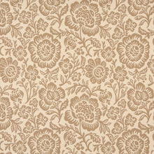 Load image into Gallery viewer, Essentials Floral Drapery Upholstery Fabric Brown Beige / Cream Floral
