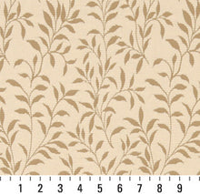Load image into Gallery viewer, Essentials Floral Drapery Upholstery Fabric Brown Beige / Cream Leaf