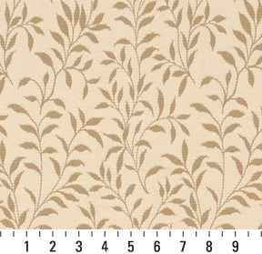 Essentials Floral Drapery Upholstery Fabric Brown Beige / Cream Leaf