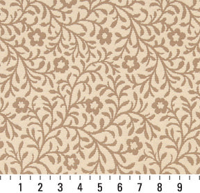 Essentials Floral Drapery Upholstery Fabric Brown Beige / Cream Trellis