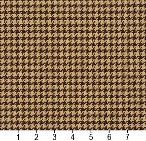 Essentials Brown Beige Upholstery Fabric / Espresso Houndstooth