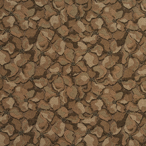 Essentials Heavy Duty Brown Beige Floral Petal Upholstery Fabric / Desert