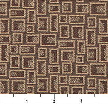 Load image into Gallery viewer, Essentials Mid Century Modern Geometric Brown Beige Upholstery Fabric / Sable