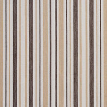 Load image into Gallery viewer, Essentials Outdoor Stain Resistant Upholstery Drapery Fabric Brown Beige / Sand Stripe