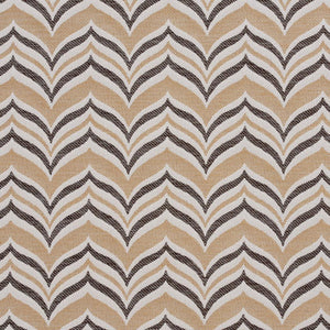 Essentials Outdoor Stain Resistant Upholstery Drapery Fabric Brown Beige / Sand Wave