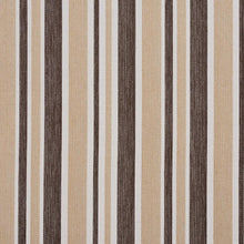 Load image into Gallery viewer, Essentials Outdoor Stain Resistant Upholstery Drapery Fabric Brown Beige / Sand Wide Stripe