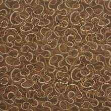 Load image into Gallery viewer, Essentials Heavy Duty Brown Beige Squiggly Upholstery Fabric / Java