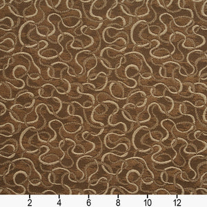 Essentials Heavy Duty Brown Beige Squiggly Upholstery Fabric / Java