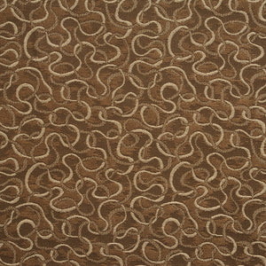 Essentials Heavy Duty Brown Beige Squiggly Upholstery Fabric / Java