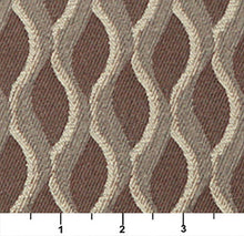 Load image into Gallery viewer, Essentials Mid Century Modern Geometric Upholstery Drapery Fabric Brown Beige Trellis / Chocolate