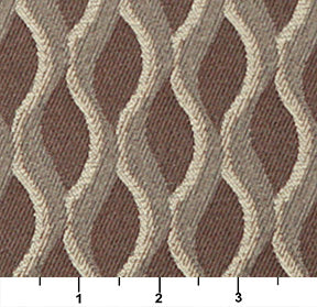 Essentials Mid Century Modern Geometric Upholstery Drapery Fabric Brown Beige Trellis / Chocolate