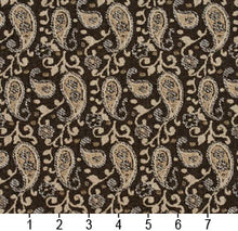 Load image into Gallery viewer, Essentials Brown Beige White Upholstery Fabric / Desert Paisley