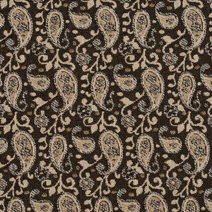 Essentials Brown Beige White Upholstery Fabric / Desert Paisley