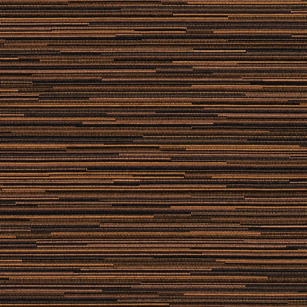Essentials Heavy Duty Scotchgard Brown Black Tan Stripe Upholstery Fabric / Coffee Bean
