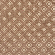 Load image into Gallery viewer, Essentials Chenille Brown Cream Geometric Diamond Upholstery Fabric