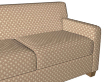 Load image into Gallery viewer, Essentials Chenille Brown Cream Geometric Diamond Upholstery Fabric