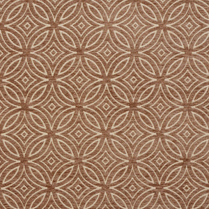 Essentials Chenille Brown Cream Geometric Medallion Upholstery Fabric