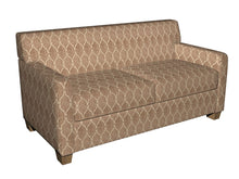 Load image into Gallery viewer, Essentials Chenille Brown Cream Geometric Trellis Upholstery Fabric