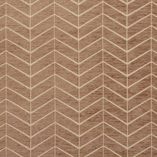 Load image into Gallery viewer, Essentials Chenille Brown Cream Geometric Zig Zag Chevron Upholstery Fabric