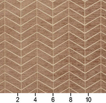 Load image into Gallery viewer, Essentials Chenille Brown Cream Geometric Zig Zag Chevron Upholstery Fabric