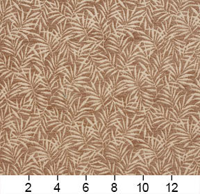 Essentials Chenille Brown Cream Leaf Branches Upholstery Fabric