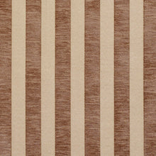 Load image into Gallery viewer, Essentials Chenille Brown Cream Stripe Upholstery Fabric
