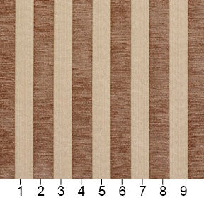Essentials Chenille Brown Cream Stripe Upholstery Fabric