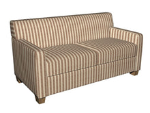 Load image into Gallery viewer, Essentials Chenille Brown Cream Stripe Upholstery Fabric
