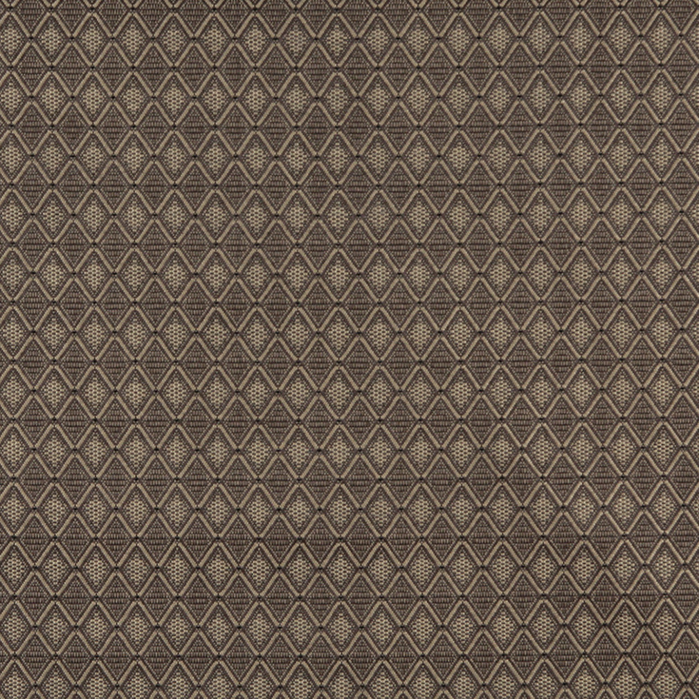 Essentials Heavy Duty Mid Century Modern Scotchgard Upholstery Fabric Brown Beige Geometric Diamond / Latte