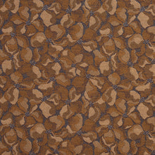 Load image into Gallery viewer, Essentials Heavy Duty Brown Gold Navy Floral Petal Upholstery Fabric / Nugget