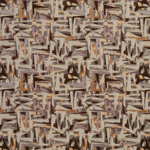 Essentials Brown Gray Mauve Beige Upholstery Fabric / Gold Abstract