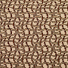 Load image into Gallery viewer, Essentials Brown Gray Tan Beige Wavy Trellis Upholstery Fabric / Spice Maze