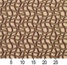 Load image into Gallery viewer, Essentials Brown Gray Tan Beige Wavy Trellis Upholstery Fabric / Spice Maze