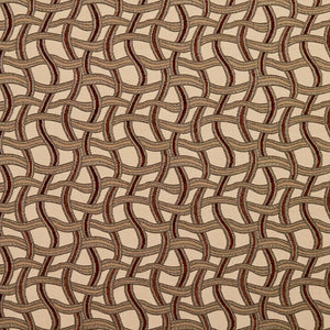 Essentials Brown Gray Tan Beige Wavy Trellis Upholstery Fabric / Spice Maze