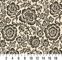 Load image into Gallery viewer, Essentials Floral Drapery Upholstery Fabric Brown Ivory / Cocoa Flora