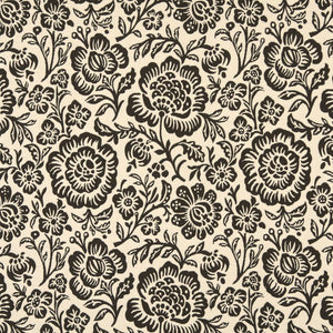 Essentials Floral Drapery Upholstery Fabric Brown Ivory / Cocoa Flora