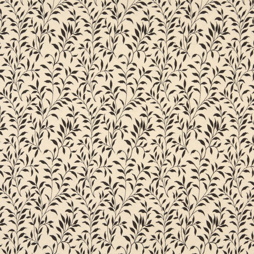 Essentials Floral Drapery Upholstery Fabric Brown Ivory / Cocoa Leaf