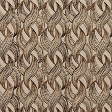 Load image into Gallery viewer, Essentials Brown Mustard Beige Chain Upholstery Fabric / Gold