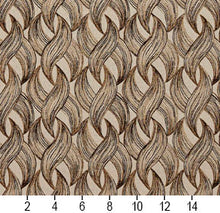 Load image into Gallery viewer, Essentials Brown Mustard Beige Chain Upholstery Fabric / Gold
