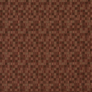 Essentials Brown Sienna Dark Red Mosaic Upholstery Fabric / Wine