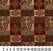 Load image into Gallery viewer, Essentials Chenille Brown Sienna Gray Tan Tapestry Kilim Upholstery Fabric / Vintage