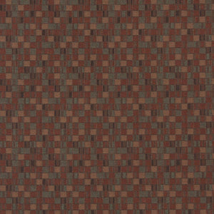 Essentials Brown Sienna Sage Mosaic Upholstery Fabric / Sedona