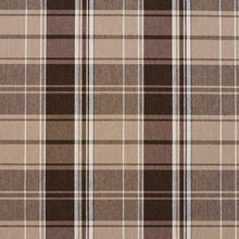 Load image into Gallery viewer, Essentials Brown Tan Beige White Checkered Upholstery Fabric / Desert Plaid