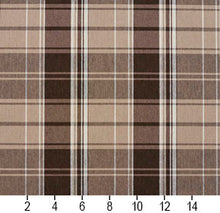 Load image into Gallery viewer, Essentials Brown Tan Beige White Checkered Upholstery Fabric / Desert Plaid