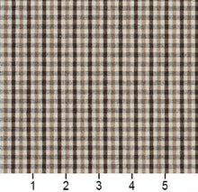 Load image into Gallery viewer, Essentials Brown Tan Beige White Plaid Upholstery Fabric / Desert Check